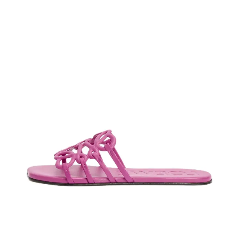 LOEWE Petal Rubber Sole Slip Resistant Slide Slippers Women's Pink-0