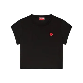KENZO Boke Flower Embroidered Cropped T-Shirt