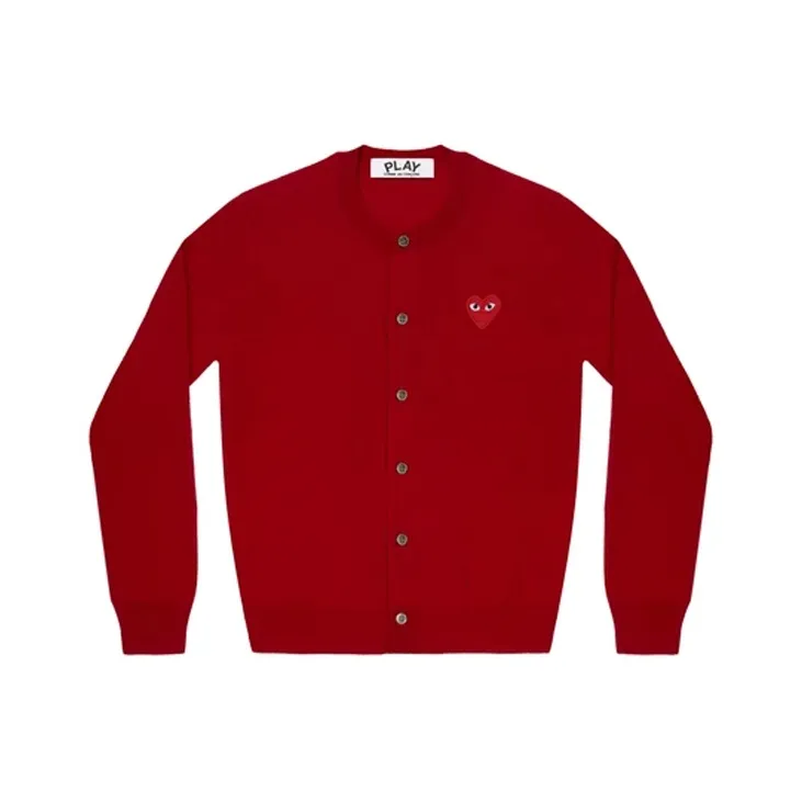 CDG Play Sweaters Women's Red-0