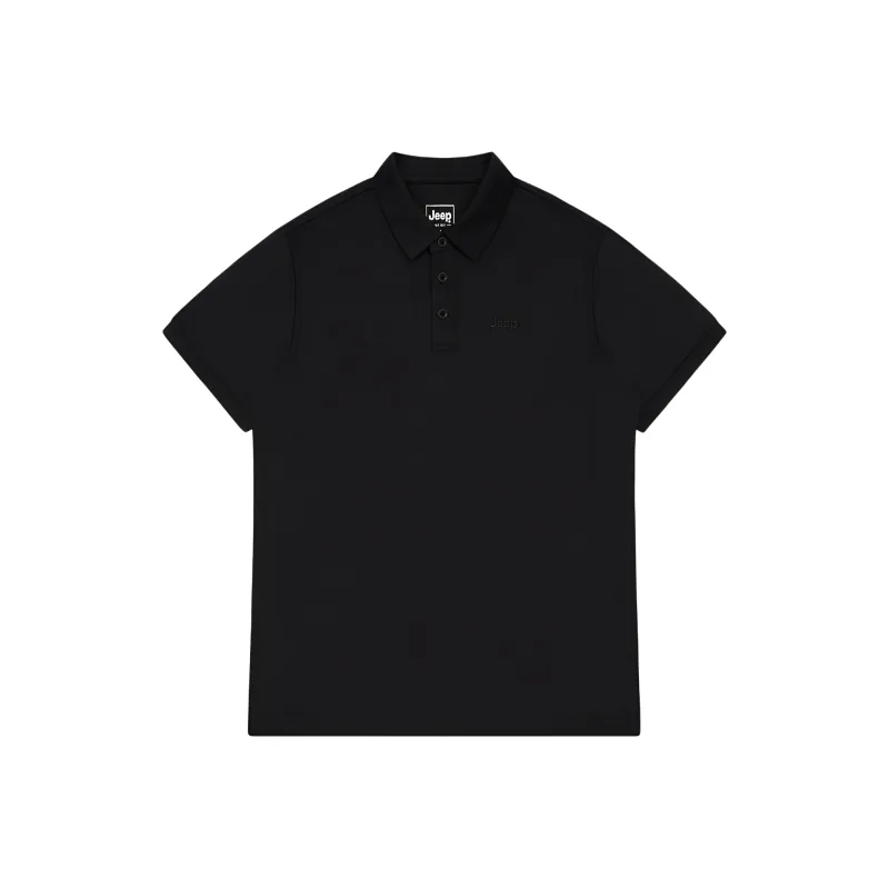Jeep Outdoor Casual Polo Shirt Unisex Black-0