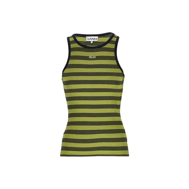 GANNI Striped Tank Top-0
