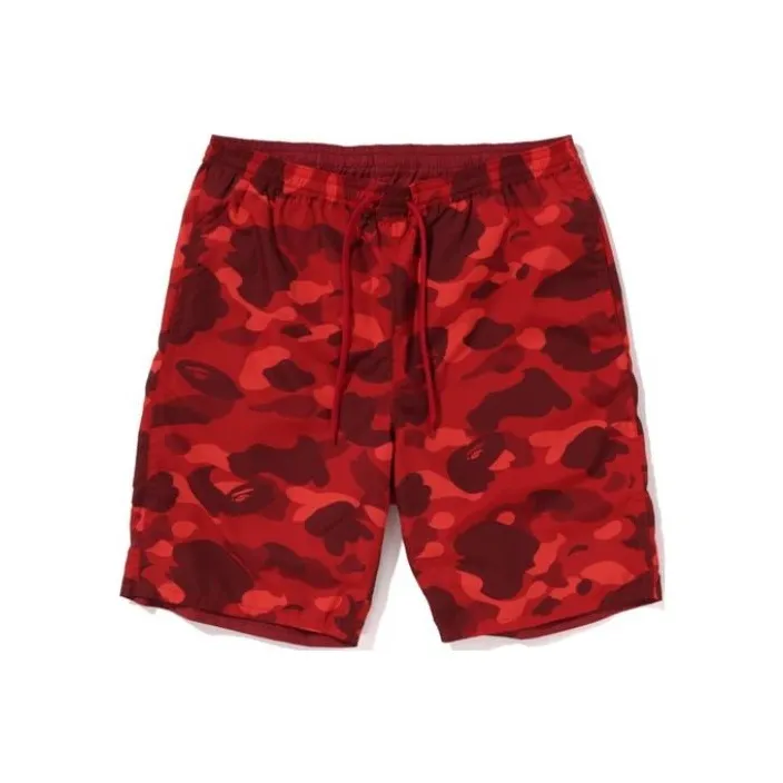 A BATHING APE Color Camo Shark Reversible Shorts-6