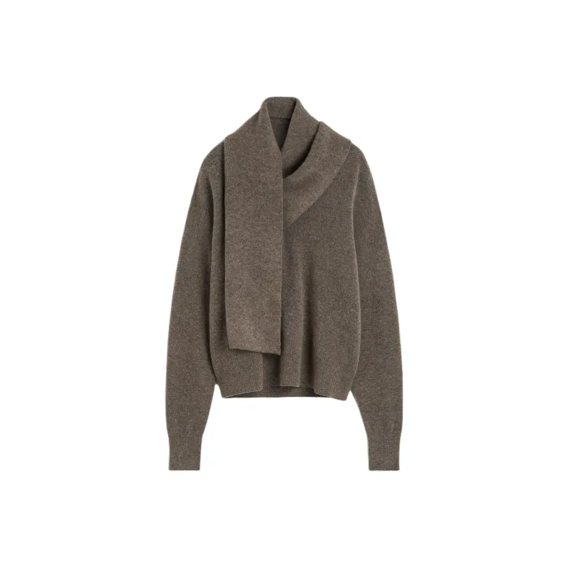 TOTEME Draped Scarf Knitted Jumper-0