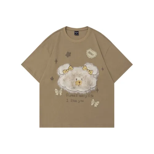 YUZHAOLIN Crowd Design Style Cute Puppy Print Top Unisex