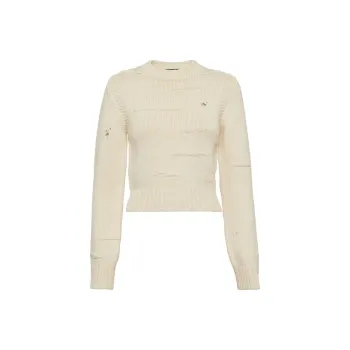 DSQUARED 2 Ripped Detail Crewneck Jumper