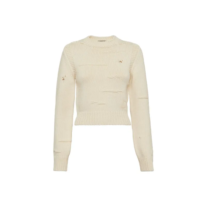 DSQUARED 2 Ripped Detail Crewneck Jumper-0
