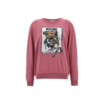 MOSCHINO Teddy Intarsia Knit Sweater