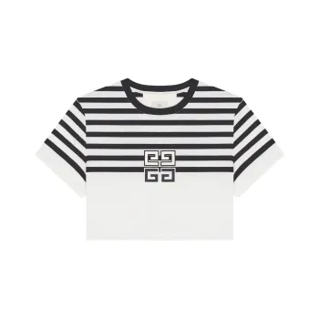 Givenchy 4G Cropped T Shirt 'White/Blk'