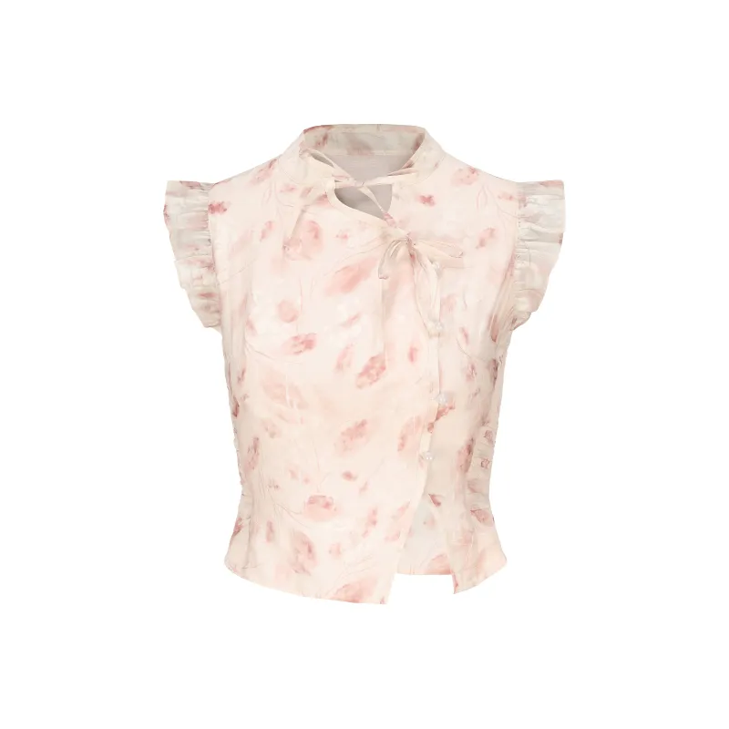 CHIWAWAMEME Crop Top Women's Pink-0