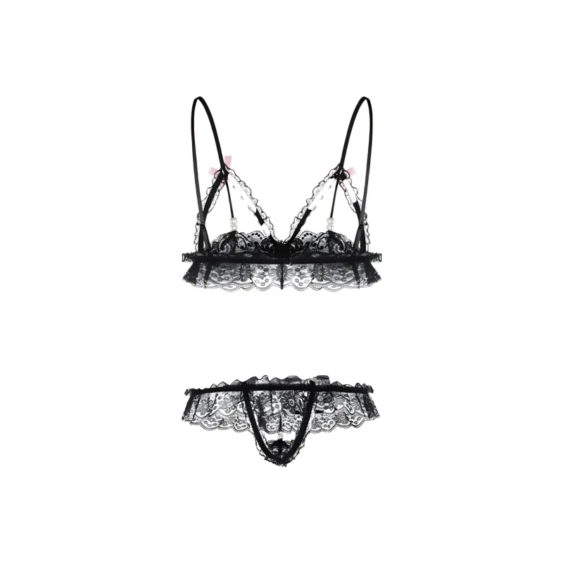 LUYOUYE Underwear Set Women's Black-0