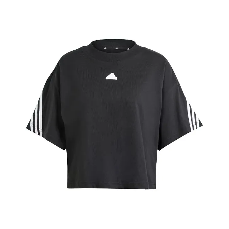 Adidas Drop Shoulder Sleeve T Shirt Women's Black-0