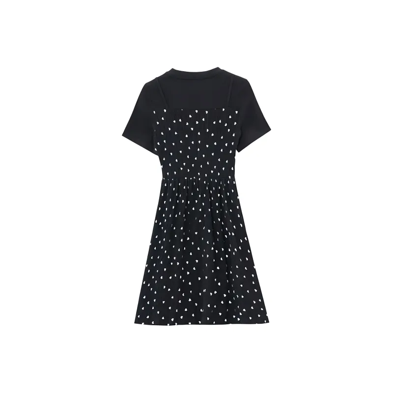 IDLE SOUL Short Sleeved Dress Women's Black-1