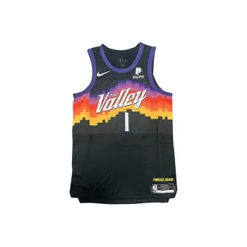 Nike Devin Booker Phoenix Suns City Edition The Valley Basketball Jerseys Unisex Black
