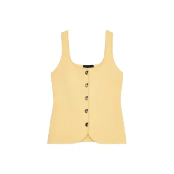 ZARA Tank Tops Women's Yellow