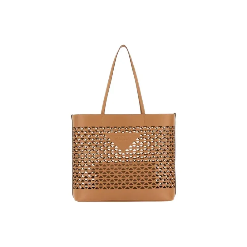 PRADA Leather Tote Bag, Shopping Bag, Shoulder Bag Women's Brown-0
