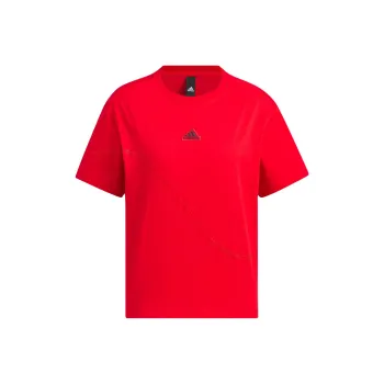 Adidas FW23 Drop Shoulder Sleeve T Shirt Women's Light Scarlet