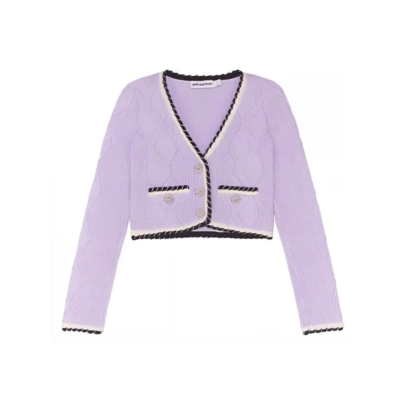 Self portrait Sweater Women's Purple-0