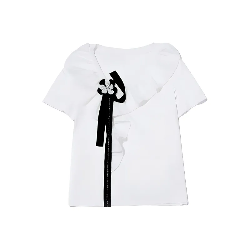 LOFT SHINE FW22 Straight T Shirt Women's White-0