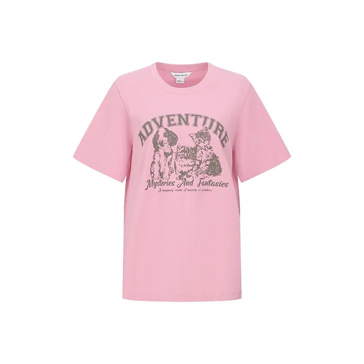 URBAN REVIVO T Shirt Women's Light Rose-0