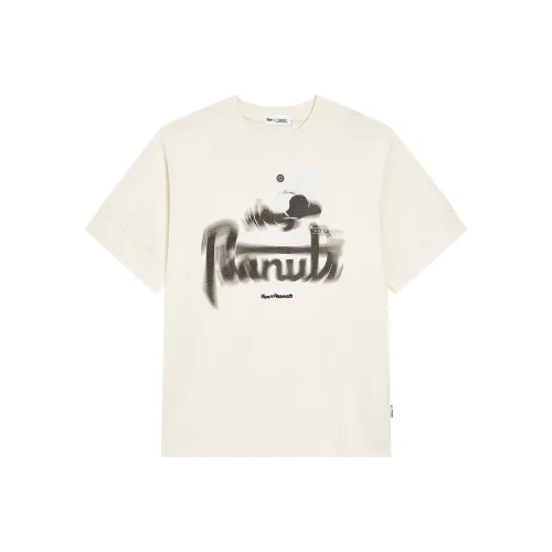 FUN X Snoopy T Shirt Women's White Tea Brown