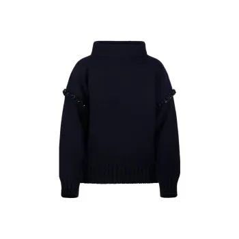MaxMara Embellished High Neck Jumper