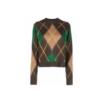 KENZO Argyle Checked Knitted Jumper
