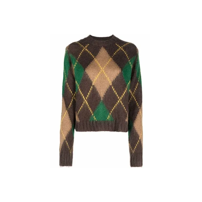 KENZO Argyle Checked Knitted Jumper-0