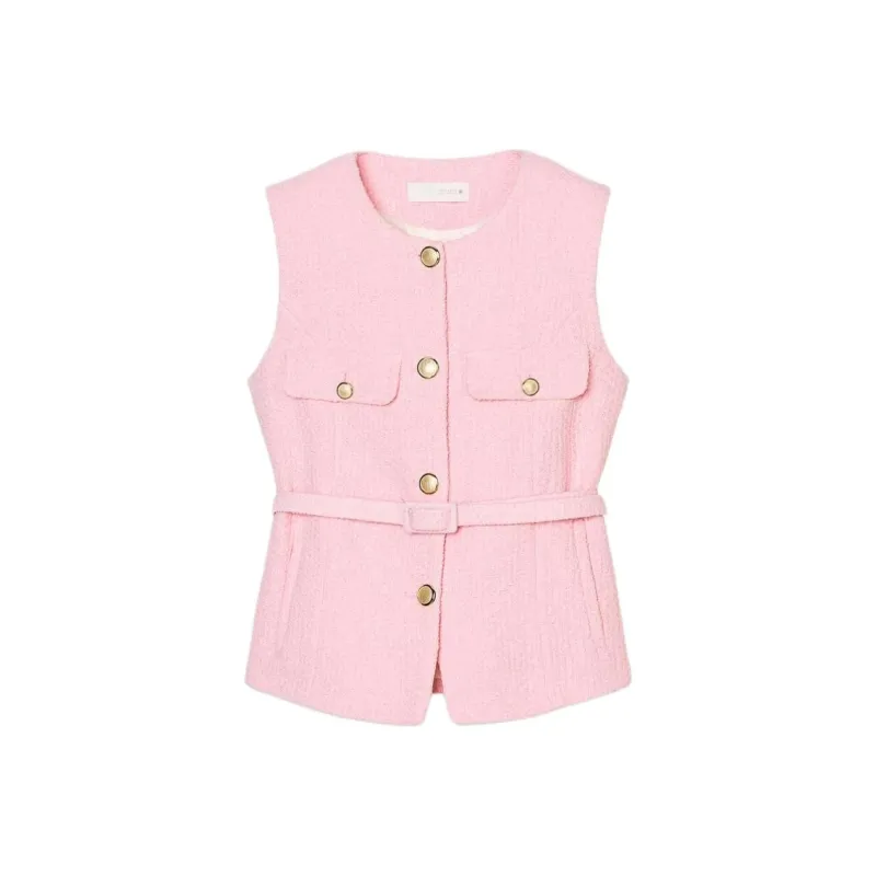 ZARA Tank Tops Women's Pink-0