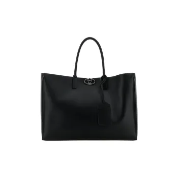 Valentino Calfskin Tote Bag, Shopping Bag, Shoulder Bag Regular Men's Black