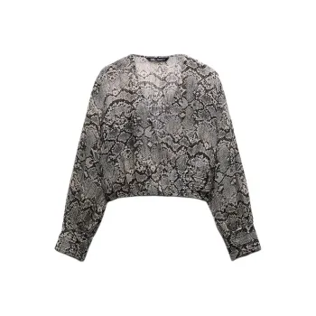 ZARA Crop Tops Women's Gray