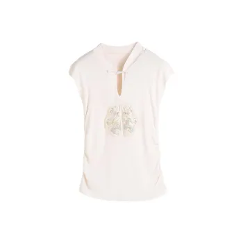 LUYOUYE T Shirt Women's Apricot
