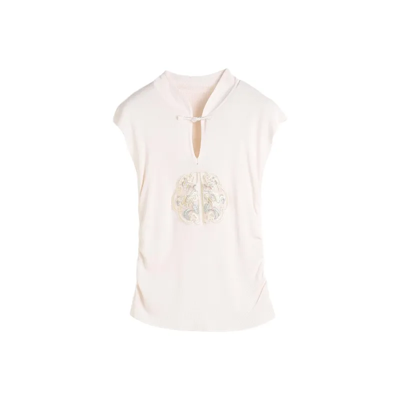 LUYOUYE T Shirt Women's Apricot-0