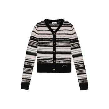 GANNI Stripe Cardigan