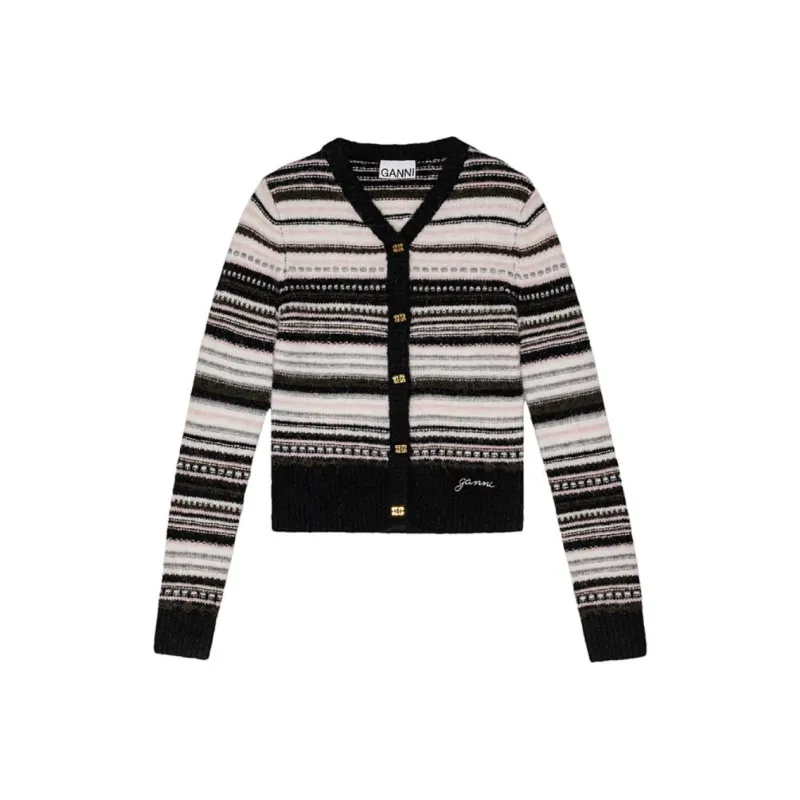 GANNI Stripe Cardigan-0