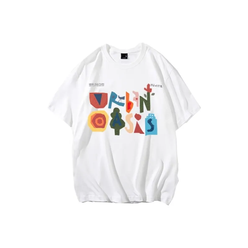 GOSO Drop Shoulder Sleeve T Shirt Unisex White-0