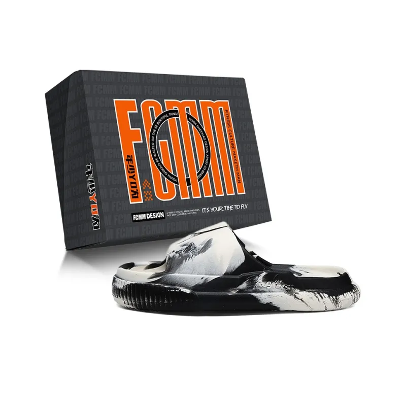 FCMM Cut Out Quiet Slip Resistant Abrasion Resistant Slide Slippers Men's-1