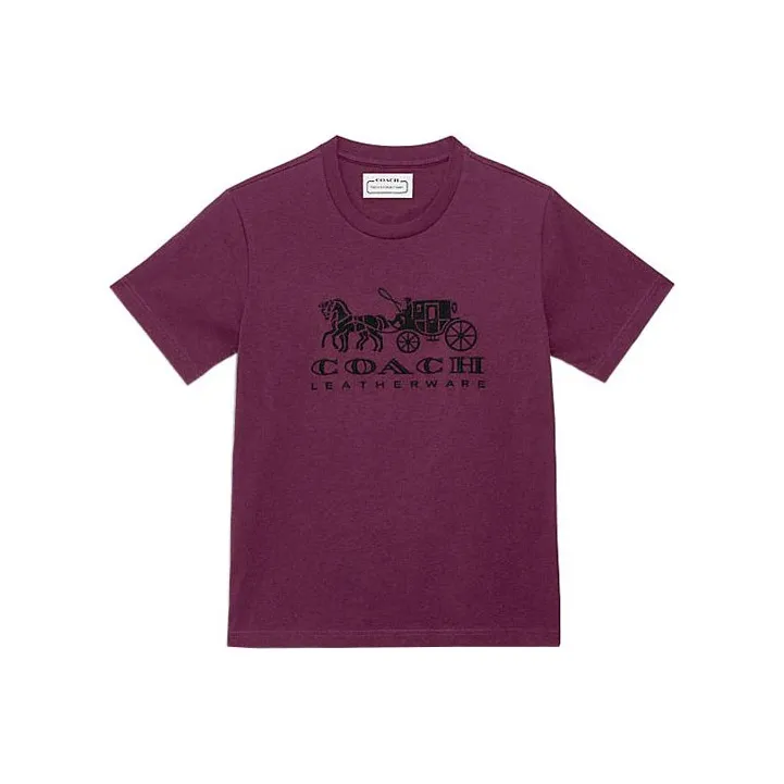 COACH T Shirt Women's Deep Berry-0