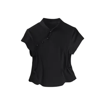 TOUCH Set in Sleeve T Shirt Women's Black