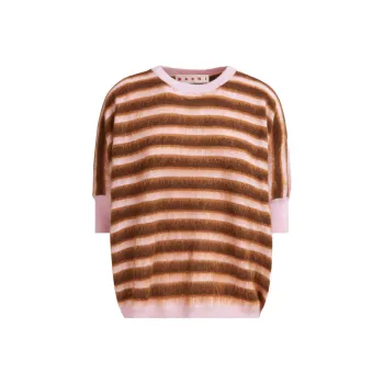 MARNI Striped Brushed Wool Jumper