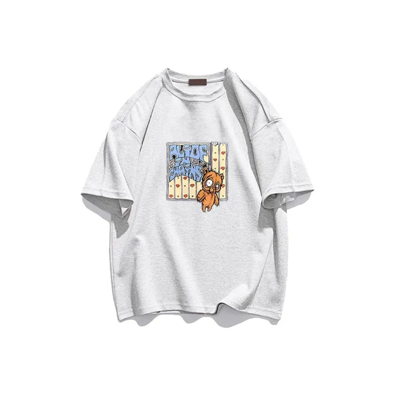 Cotton Shopping Drop Shoulder Sleeve T Shirt Women's-5