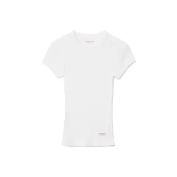 Alexander Wang Logo Tag Ribbed T Shirt