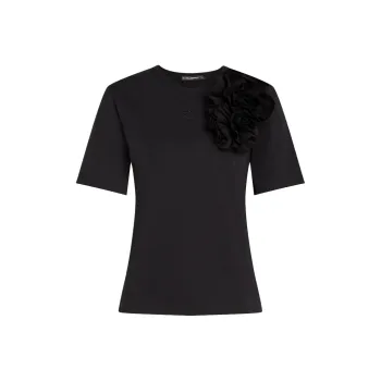 KARL LAGERFELD / Karl Lagerfeld Jeans Floral appliqué T shirt