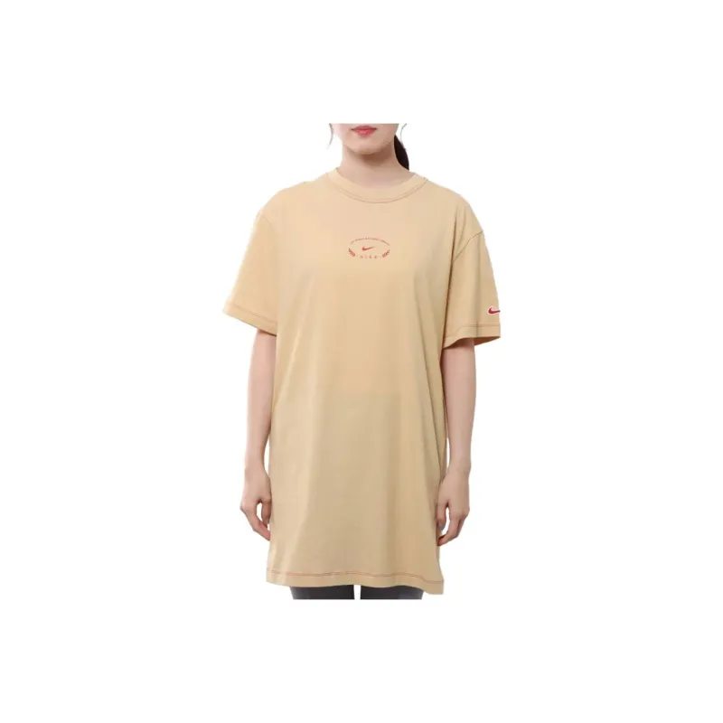 Nike T Shirts Women's Beige-0