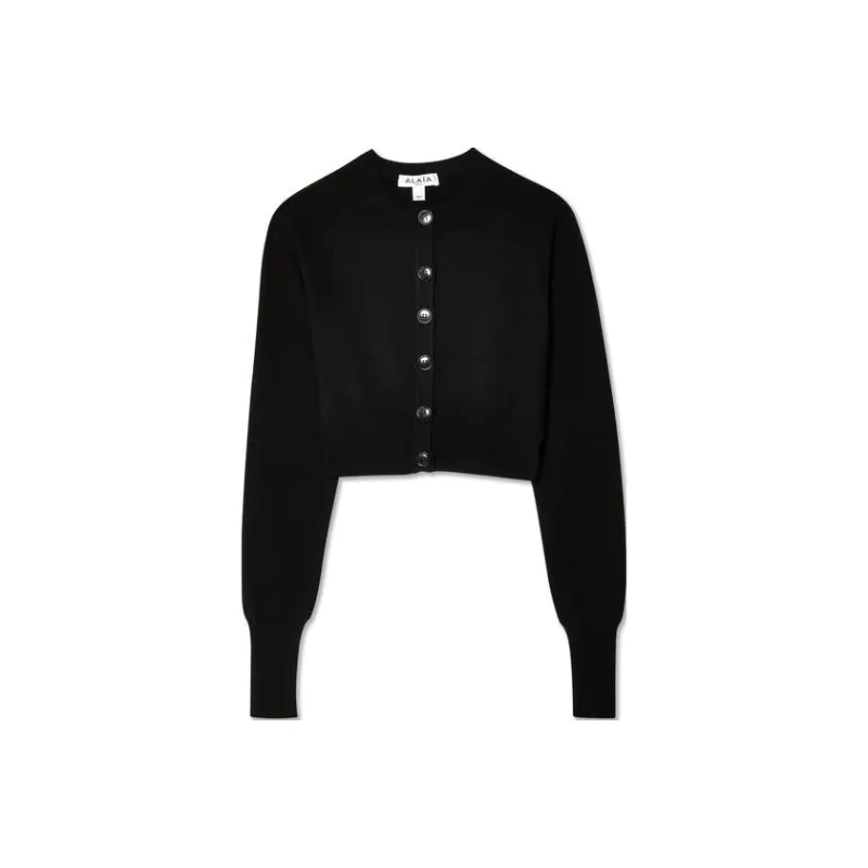 Alaia Cropped Knitted Cardigan-0