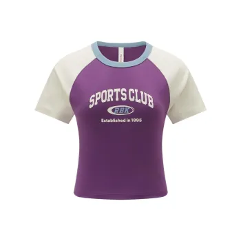 Reebok T Shirt Women's Purple/White
