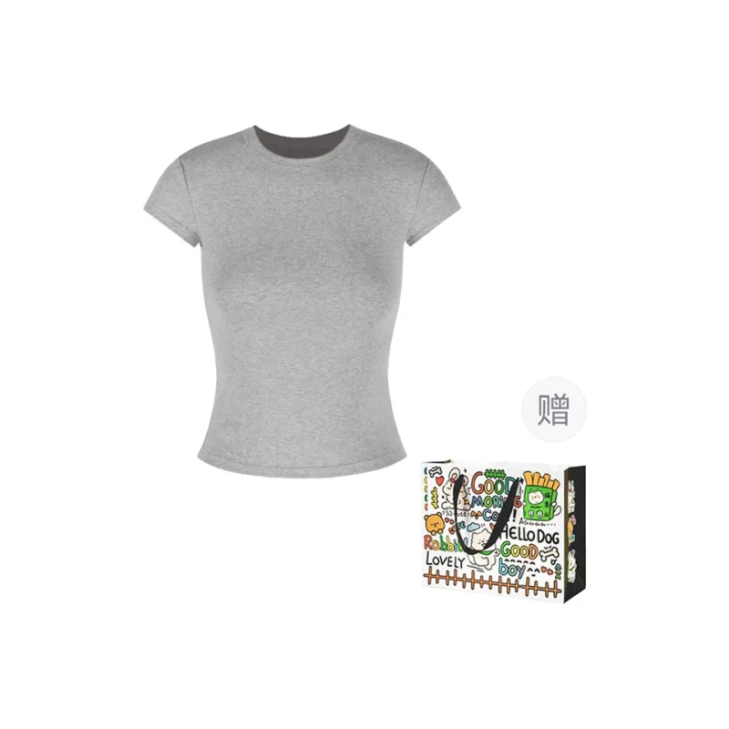 OURUOKE T Shirts Women's-17