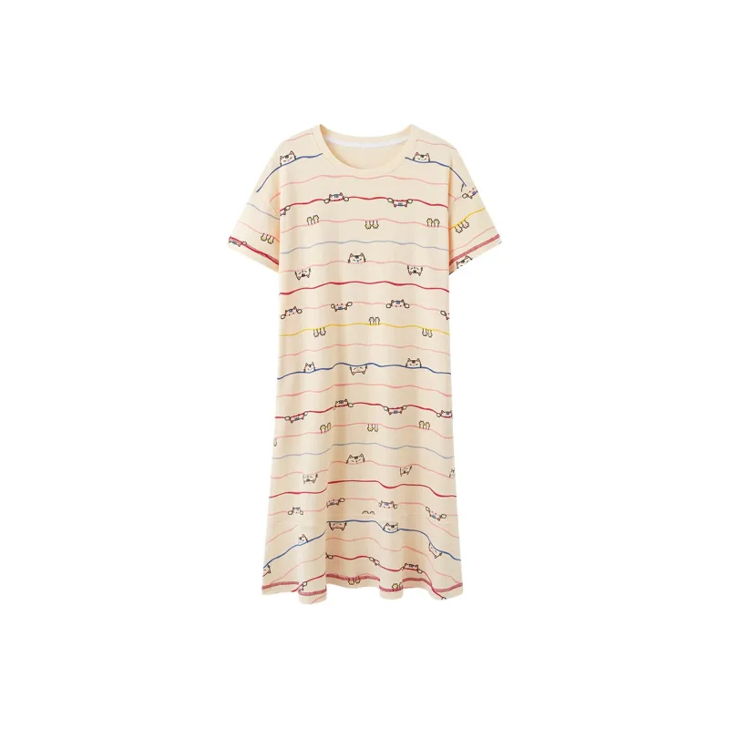 FENTENGCARE Nightgown Women's Apricot-0