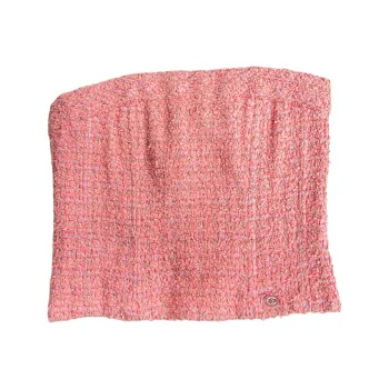 CHANEL Crop Top Women's Orange Pink