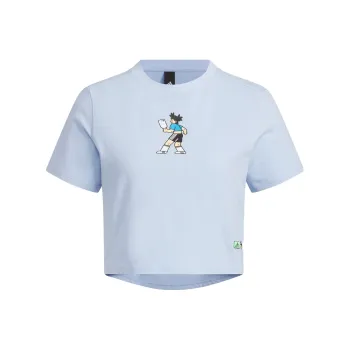 Adidas Crop Top Women's Light Pink Blue