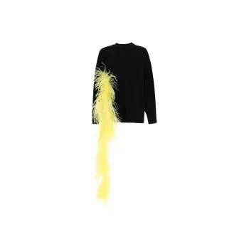 The Attico Blanche Feather Detailed Sweater